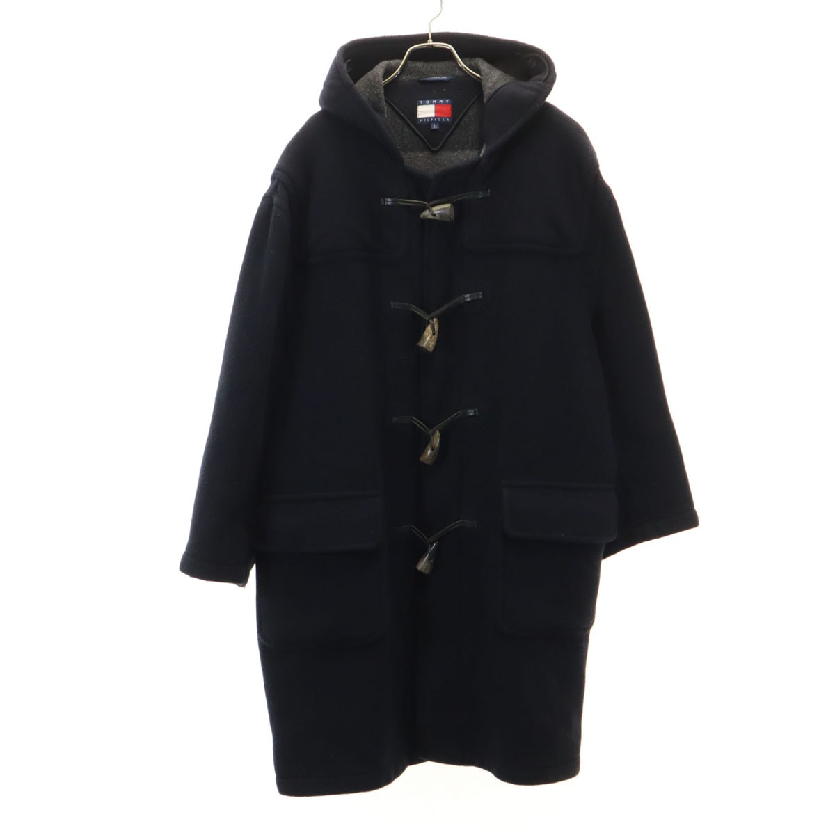 TOMMY HILFIGER トミーヒルフィガー メルトン ダッフルコート L ネイビー