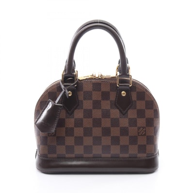 ルイ・ヴィトン LOUIS VUITTON アルマBB ダミエエベヌ ハンドバッグ バッグ PVCコーティングキャンバス レザー レディース ブラウン系 N41221 【中古】