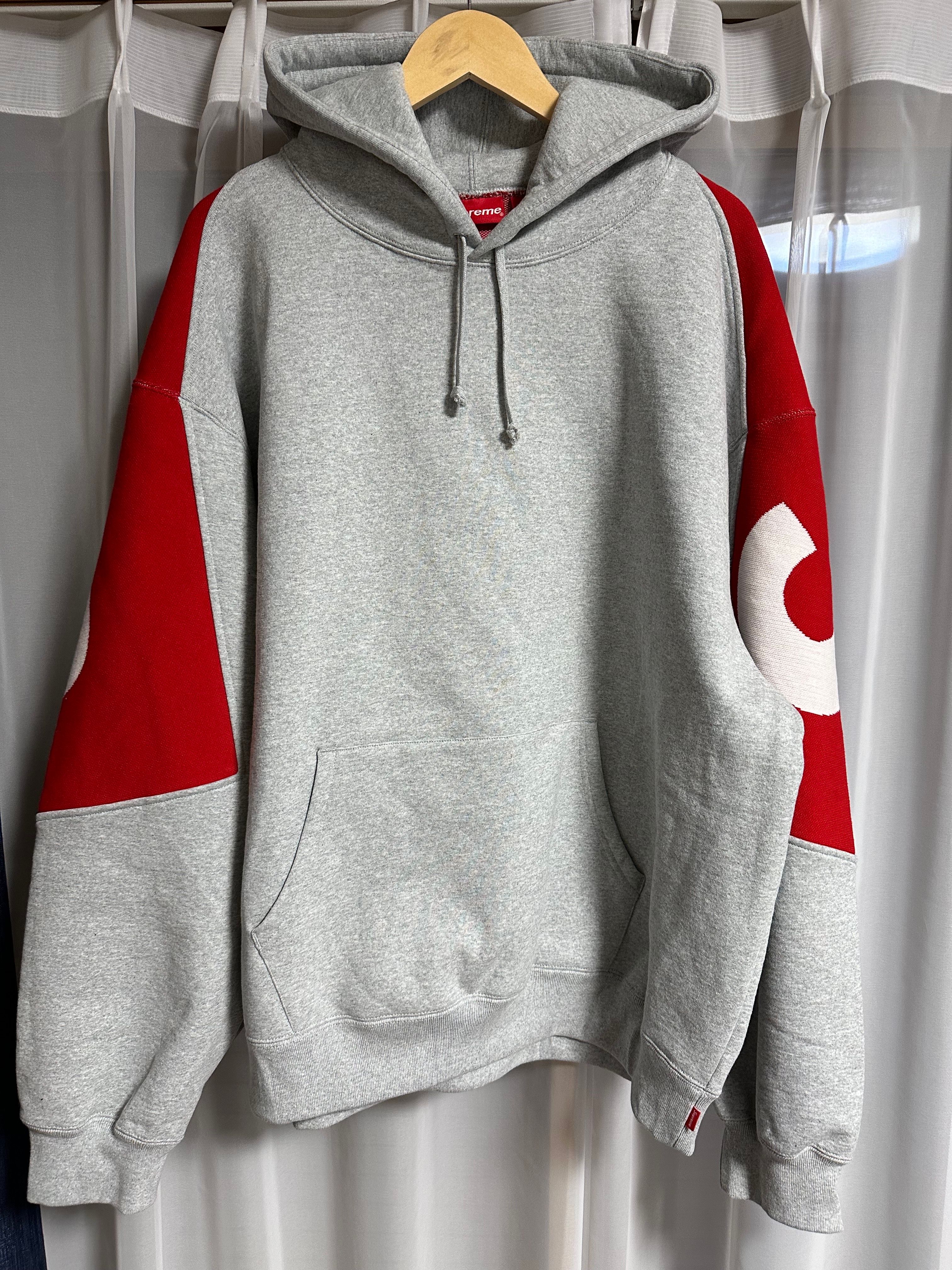 Supreme Big Logo Jacquard Hooded Sweatshirt "Heather Grey"
