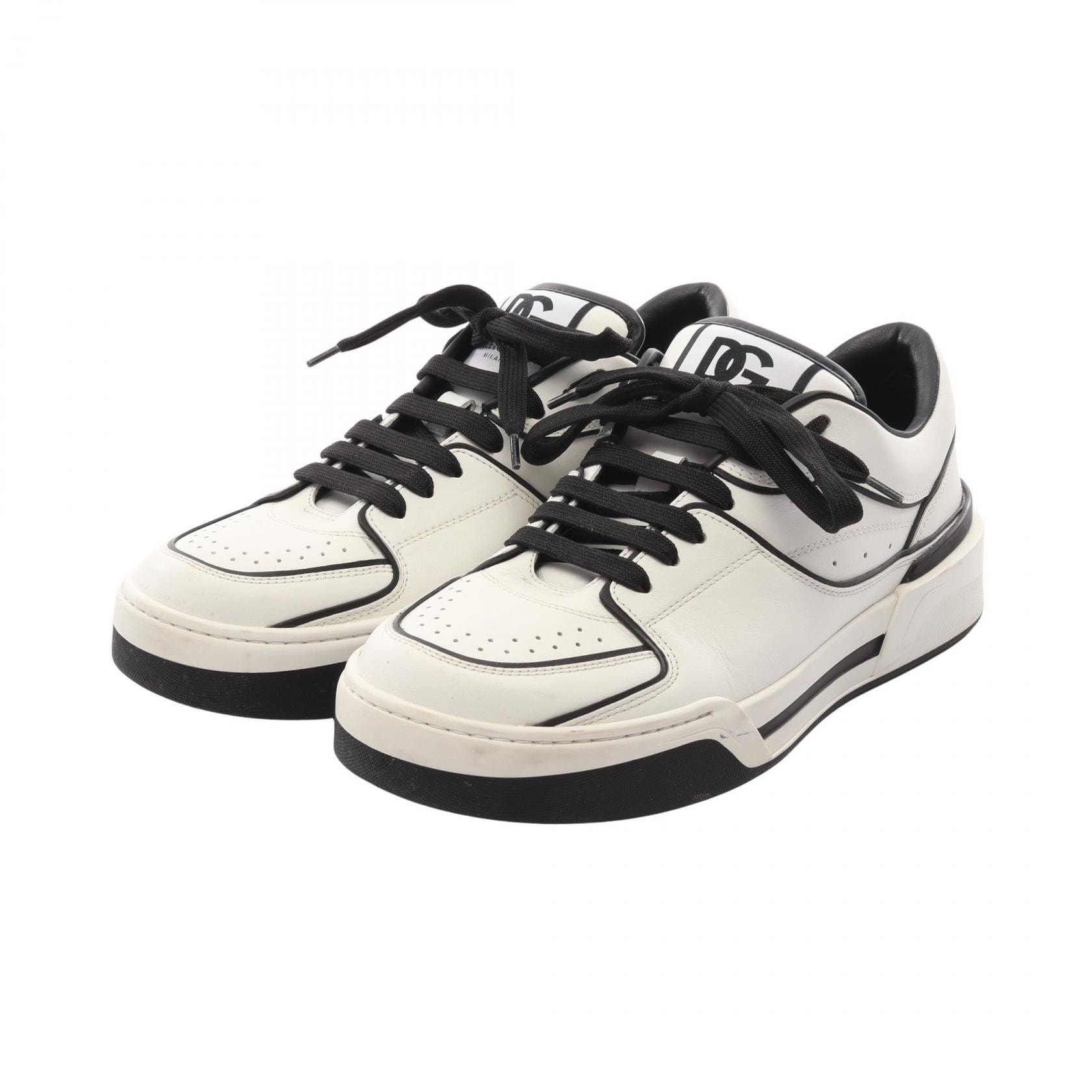 ドルチェアンドガッバーナ DOLCE & GABBANA New Roma スニーカー 靴 レザー メンズ ホワイト系 / ブラック系 【中古】