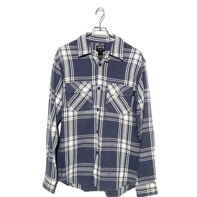 STUSSY Heavy Flannel Shirts Blue
