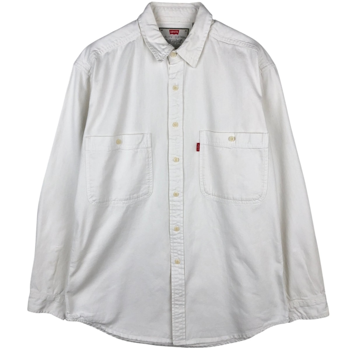 古着 リーバイス Levi's 長袖 ホワイトデニムシャツ メンズM相当/eaa646635