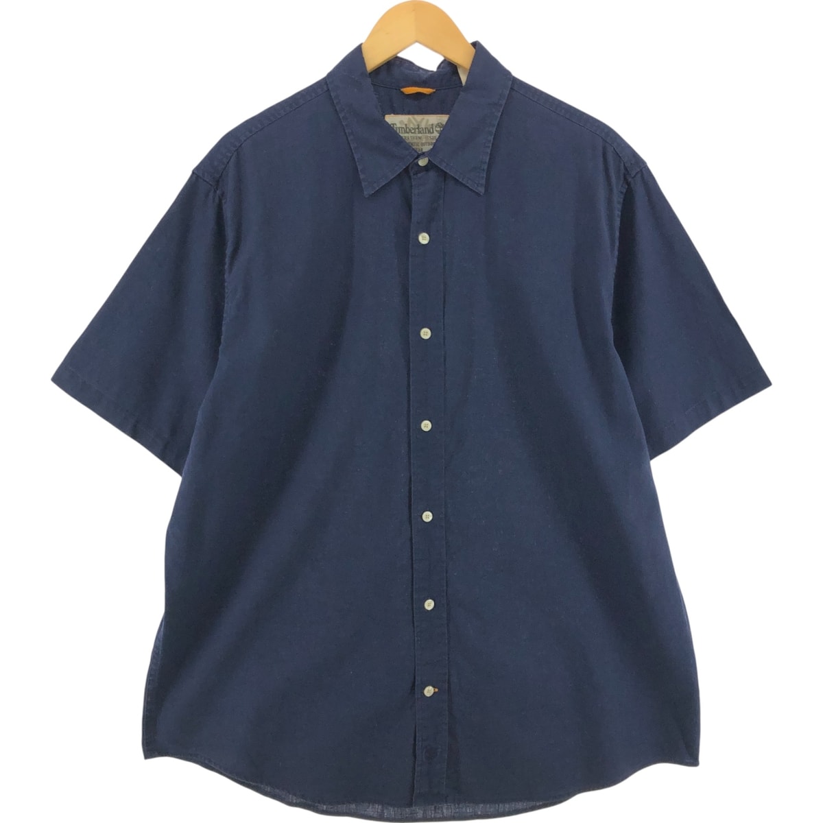 古着 ティンバーランド Timberland 半袖 コットン×リネンシャツ メンズXL相当/eaa560886