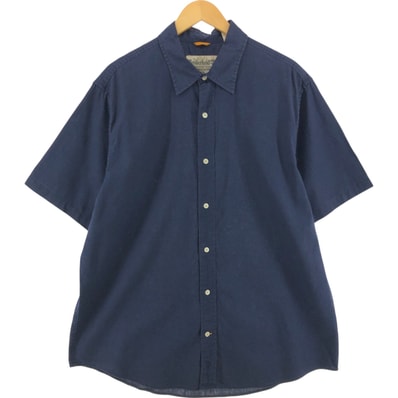 古着 ティンバーランド Timberland 半袖 コットン×リネンシャツ メンズXL相当/eaa560886