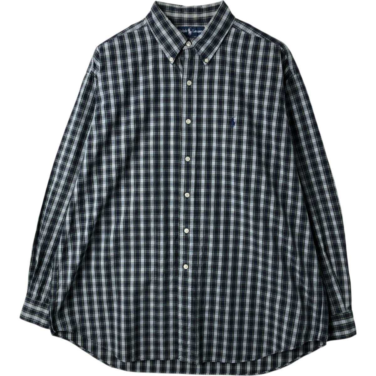 古着 ラルフローレン Ralph Lauren BLAKE 長袖 ボタンダウンチェックシャツ メンズXL相当/eaa614277