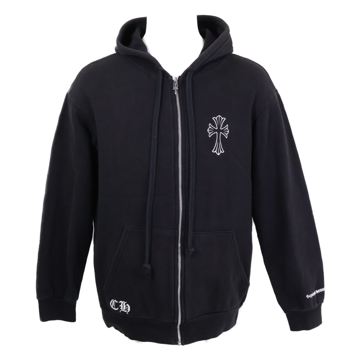 Chrome Hearts Double CH Cross Print Dagger Zip Hoodie "Black"