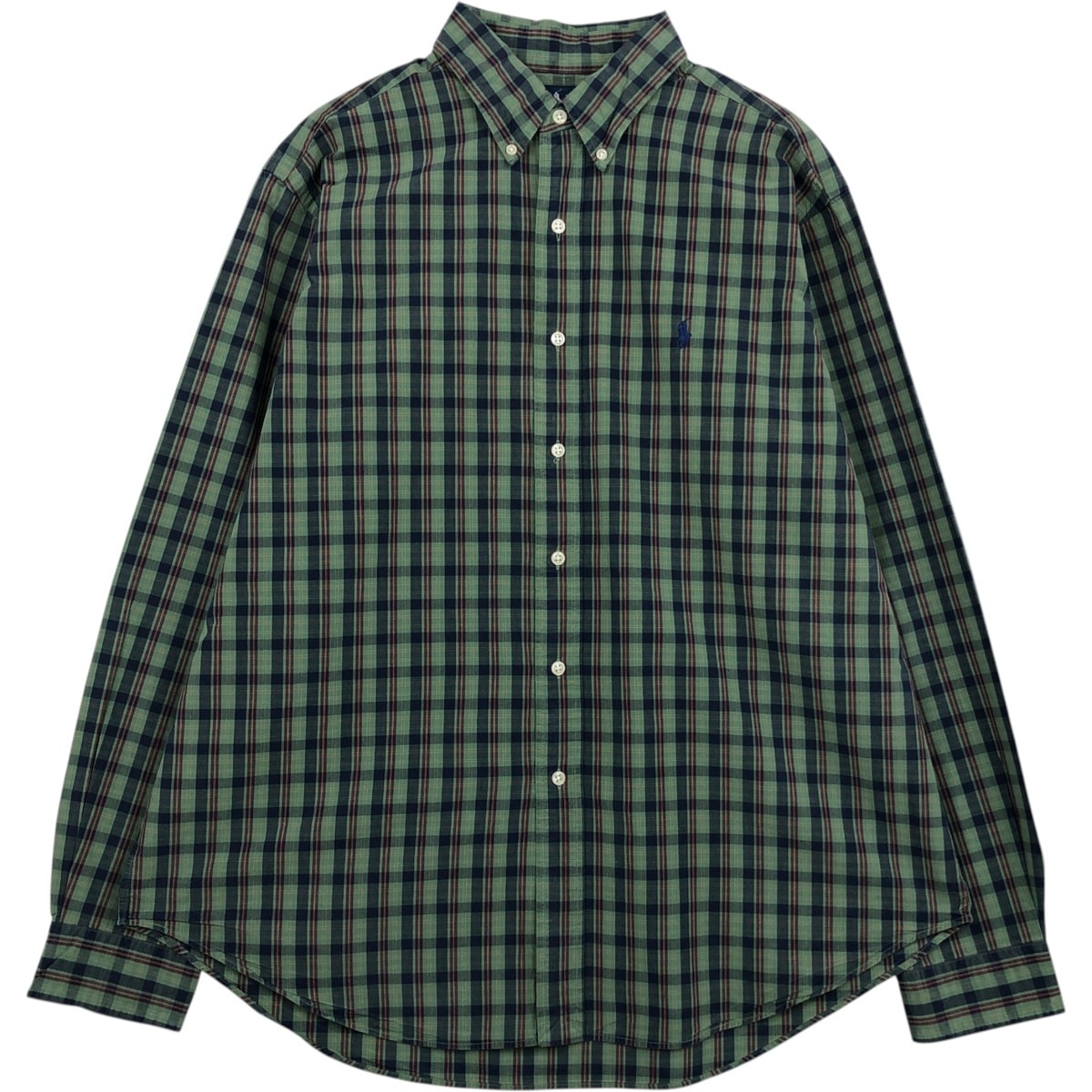 古着 ラルフローレン Ralph Lauren CLASSIC FIT 長袖 ボタンダウンチェックシャツ メンズXL相当/eaa628995