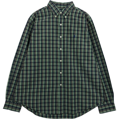 古着 ラルフローレン Ralph Lauren CLASSIC FIT 長袖 ボタンダウンチェックシャツ メンズXL相当/eaa628995
