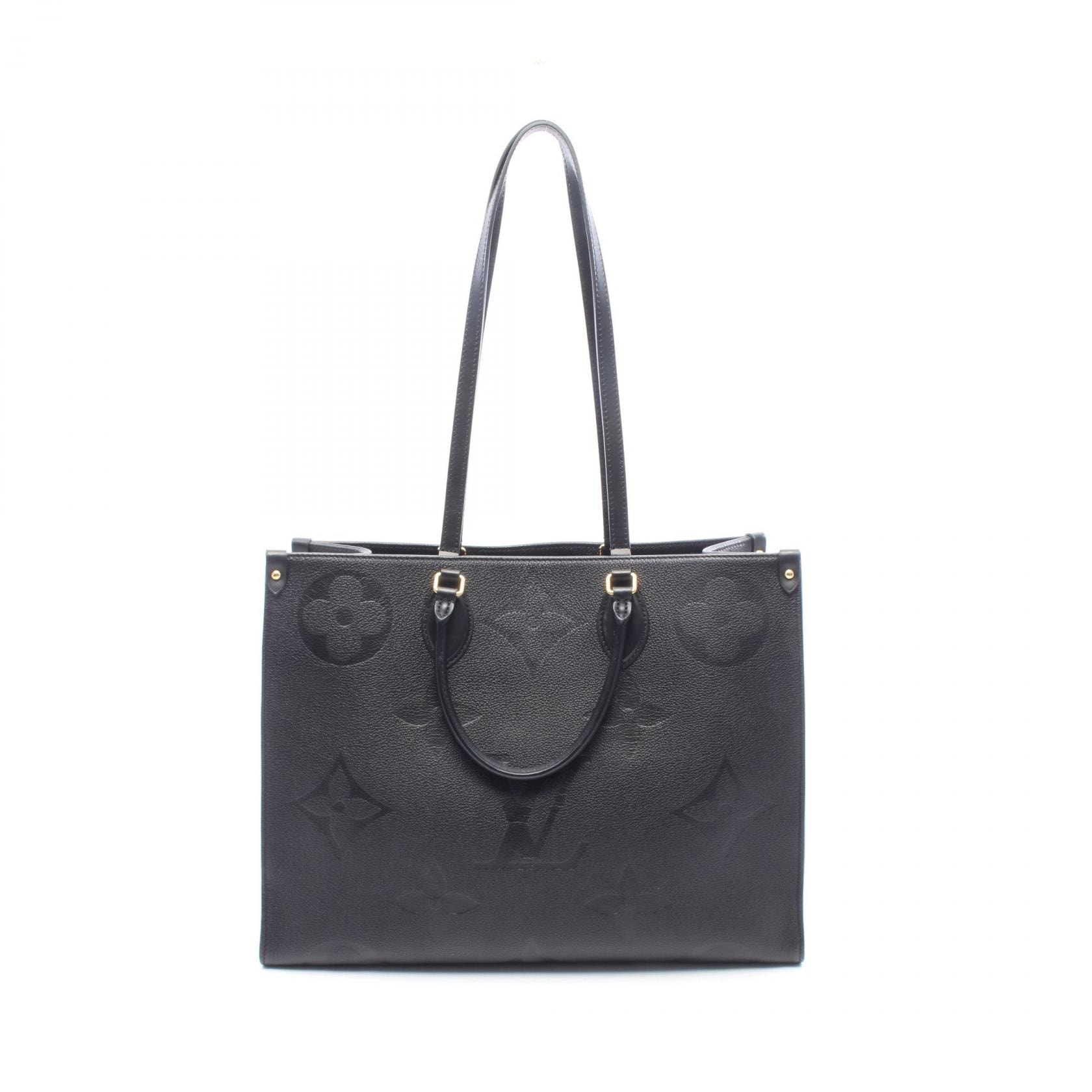 ルイ・ヴィトン LOUIS VUITTON オンザゴーGM モノグラムアンプラント ノワール トートバッグ バッグ レザー モノグラム・アンプラント ノワール レディース ブラック系 M44925 【中古】