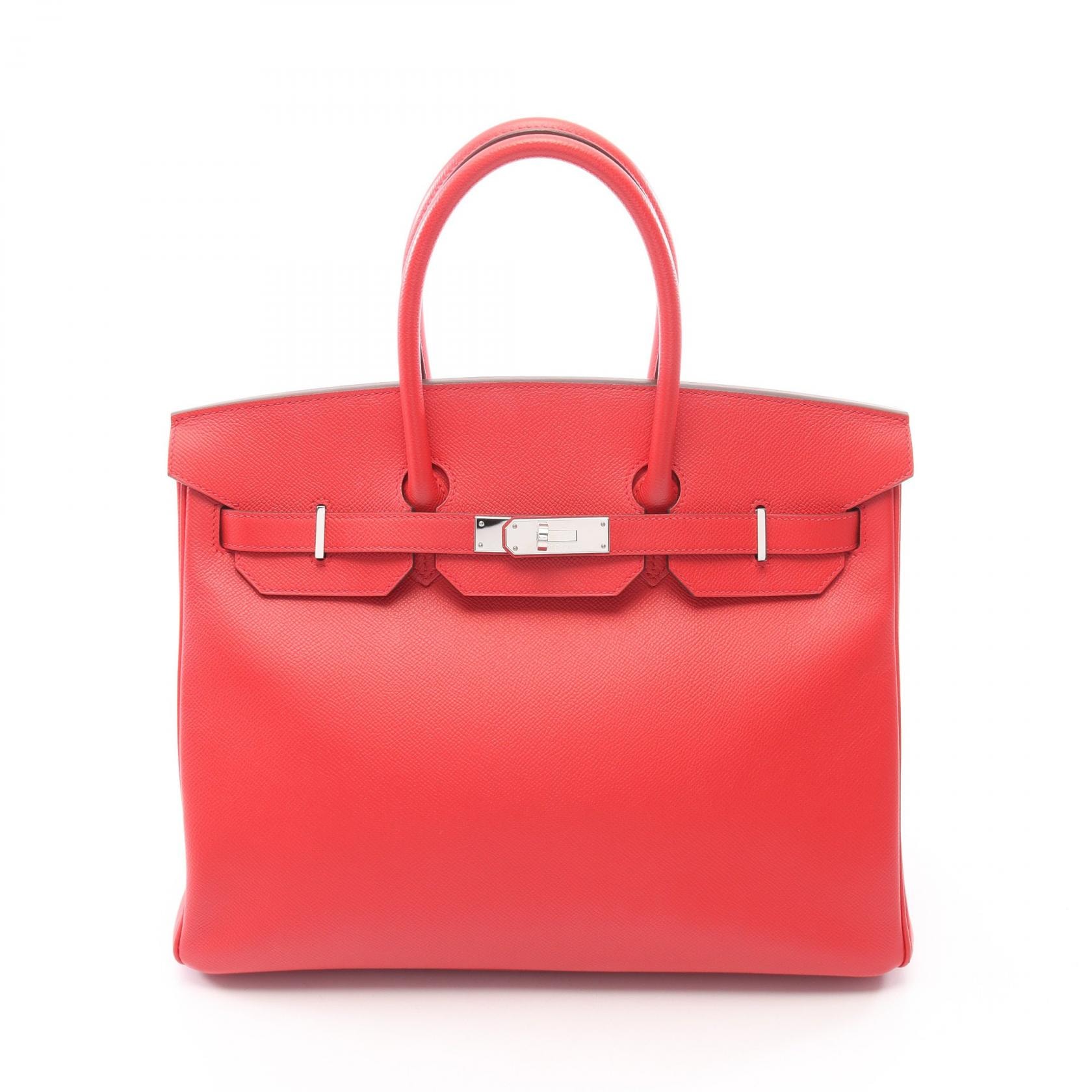 エルメス HERMES バーキン35 ブーゲンビリア ハンドバッグ バッグ ヴォーエプソン ヴォーエプソン D刻印(2019年製造) レディース レッド系 041702CK 【中古】