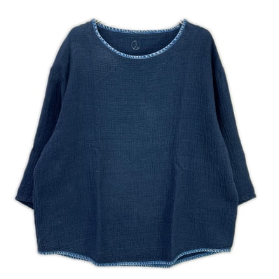 ポータークラシック インディゴ SASHIKO SUPER LIGHT SWEAT SHIRT 刺し子 スウェットシャツ 2