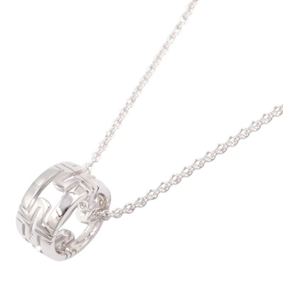 ブルガリ BVLGARI パレンテシ・オープンワーク ネックレス ネックレス ジュエリー K18WG(ホワイトゴールド) レディース シルバー系 【中古】