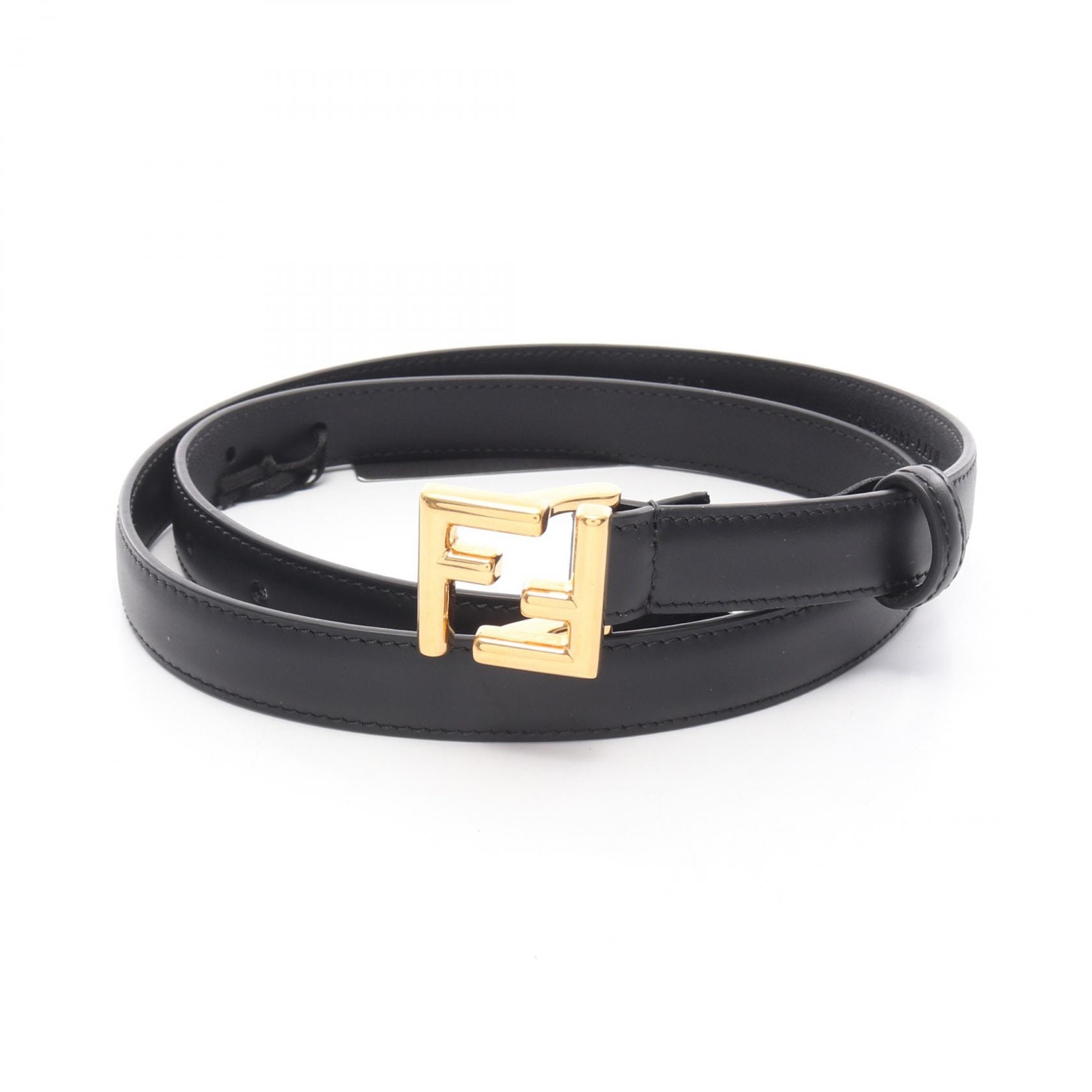 フェンディ FENDI FFロゴ ベルト 衣料品 レザー レディース ブラック系 8C0648AAIWF04TX85 【新品】
