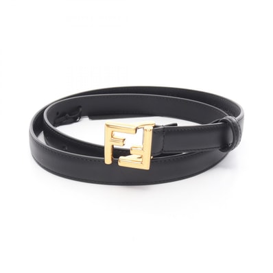 フェンディ FENDI FFロゴ ベルト 衣料品 レザー レディース ブラック系 8C0648AAIWF04TX85 【新品】
