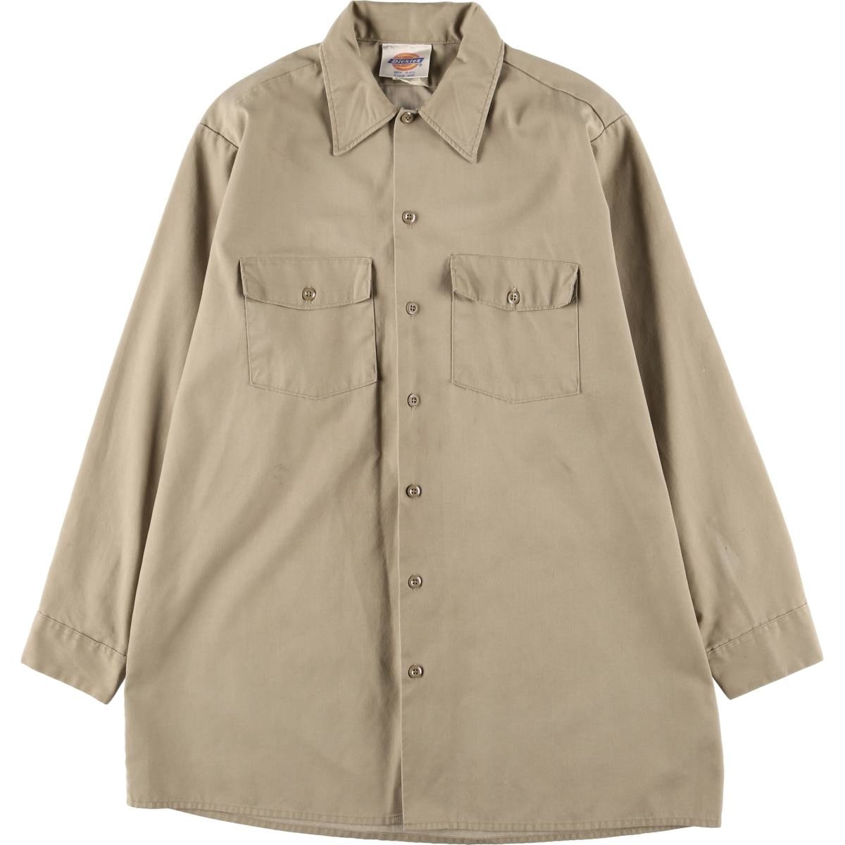 古着 ディッキーズ Dickies 長袖 ワークシャツ USA製 メンズL相当/eaa591782