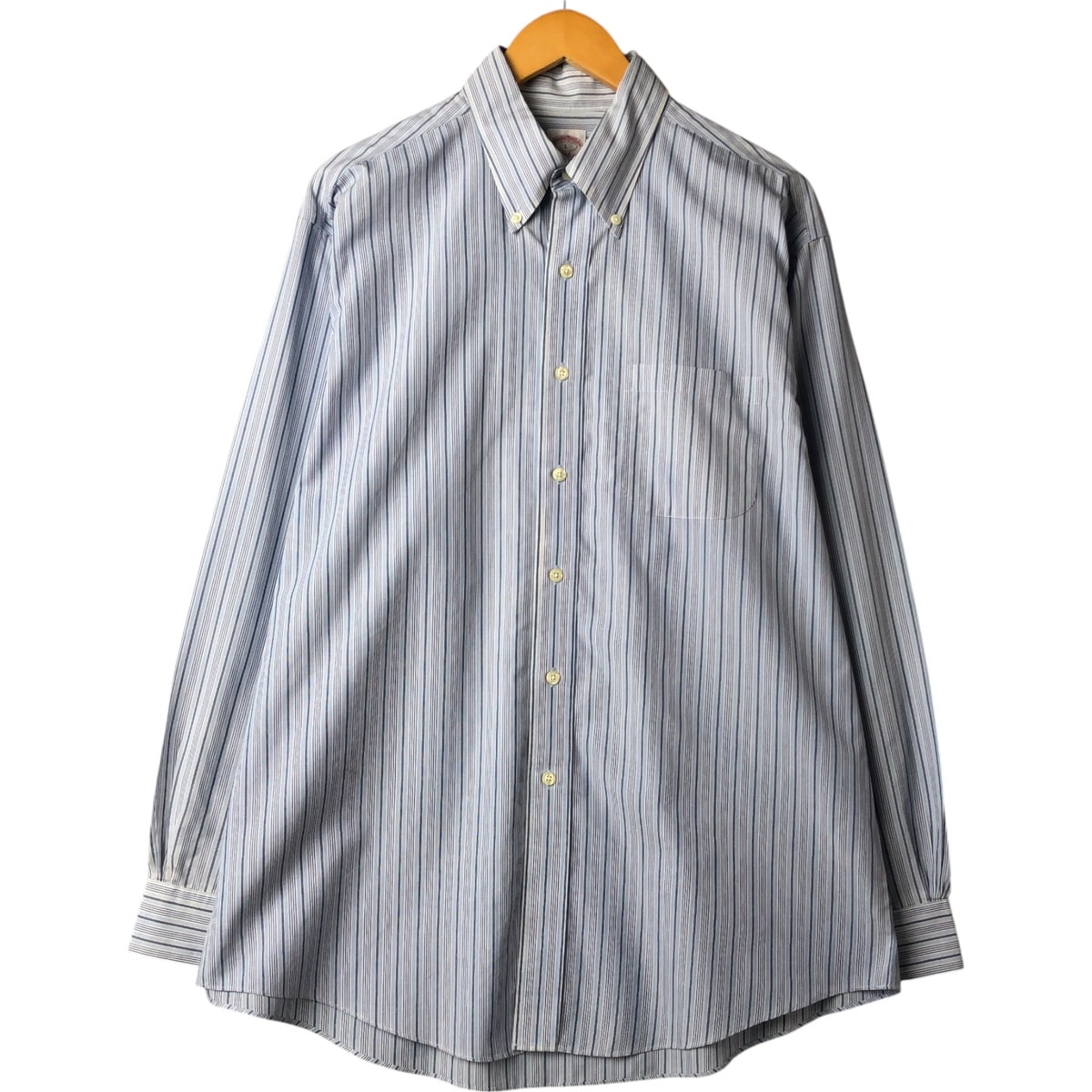 古着 ブルックスブラザーズ Brooks Brothers 346 長袖 ボタンダウンストライプシャツ メンズL相当/eaa567420