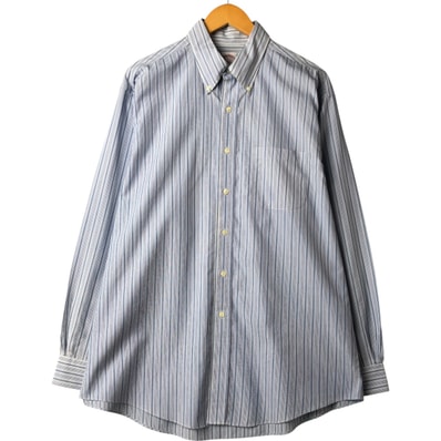 古着 ブルックスブラザーズ Brooks Brothers 346 長袖 ボタンダウンストライプシャツ メンズL相当/eaa567420