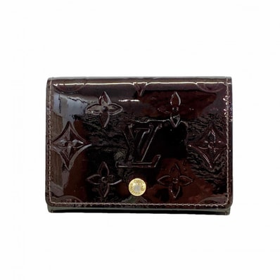 ★SALE【6fd5109-k】ルイヴィトン カードケース ヴェルニ アンヴェロップカルトドゥヴィジット M91540 アマラント【中古】レディース