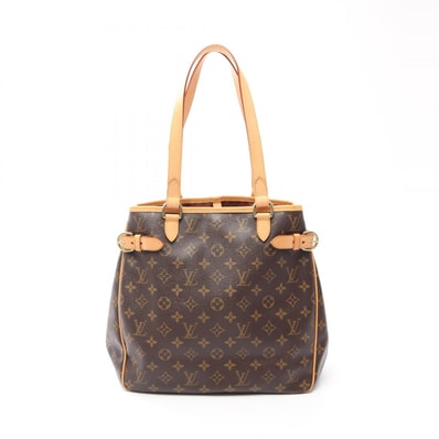 ルイ・ヴィトン LOUIS VUITTON バティニョール ヴェルティカル トートバッグ バッグ PVCコーティングキャンバス レザー モノグラム レディース ブラウン系 M51153 【中古】