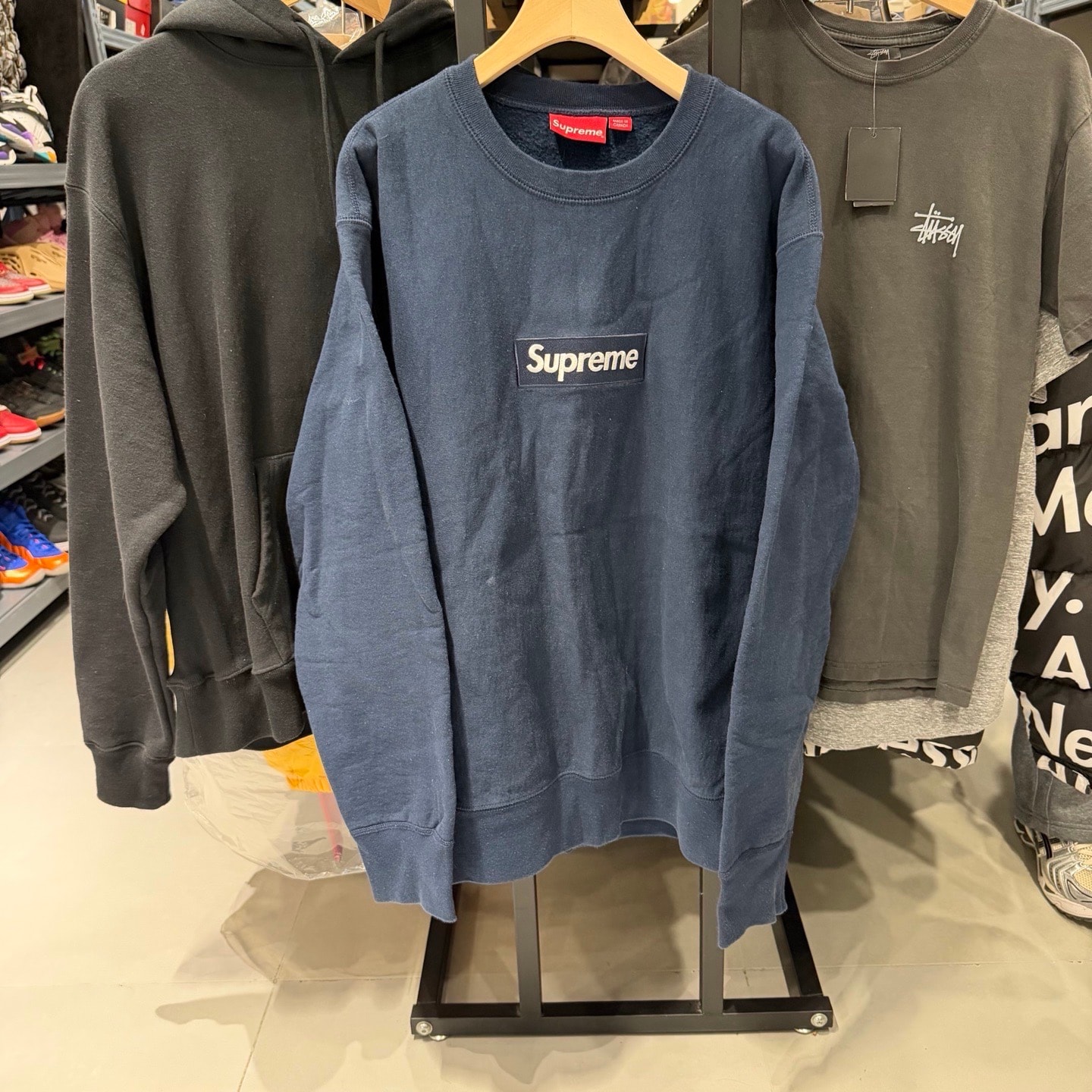 Supreme Washed Box Logo Crewneck 