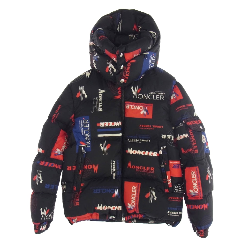 MONCLER モンクレール ジャケット 19aw E20914191005 WILSON ウィルソン 総柄 ダウン ジャケット ブラック系 1【中古】