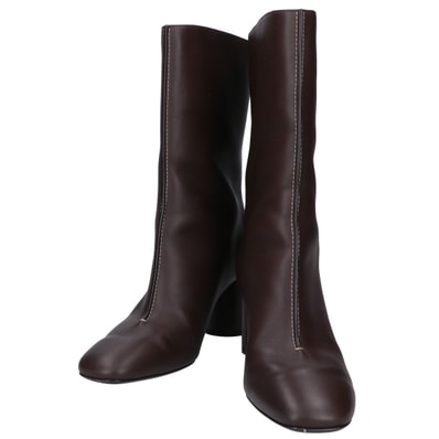 エルメス 【美品】デフィレ ステッチ レザー ショートブーツ 40