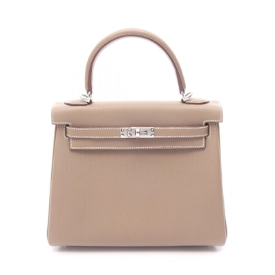 エルメス HERMES ケリー25 エトゥープ 内縫い 2WAY ハンドバッグ バッグ トゴ トゴ K刻印(2025年製造) レディース グレー系 【中古】