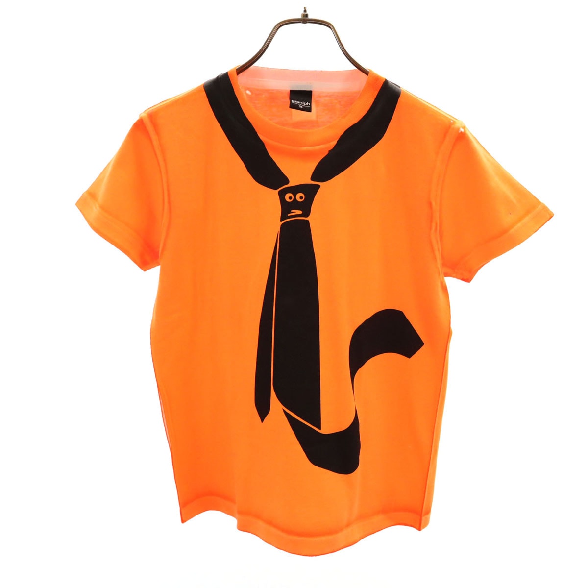 graniph グラニフ ネクタイ 半袖 Tシャツ SS ネオンオレンジ