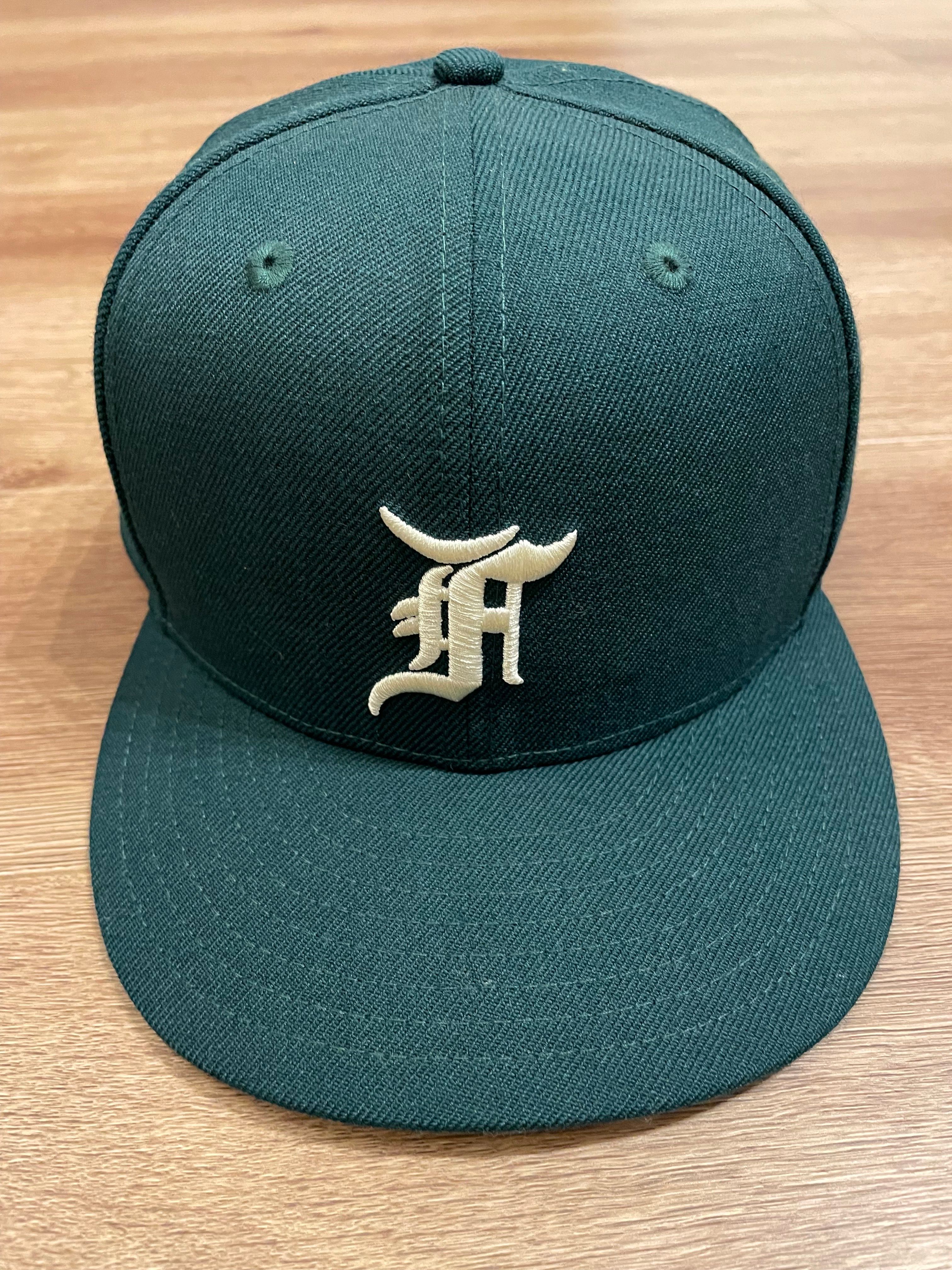 NEW ERA FEAR OF GOD ESSENTIALS 59FIFTY F LOGO Under Visor "Dark Green"