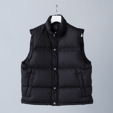 Chrome Hearts Stiff CH Plus All Over Pattern Crossball Button Nylon Down Vest "Black"