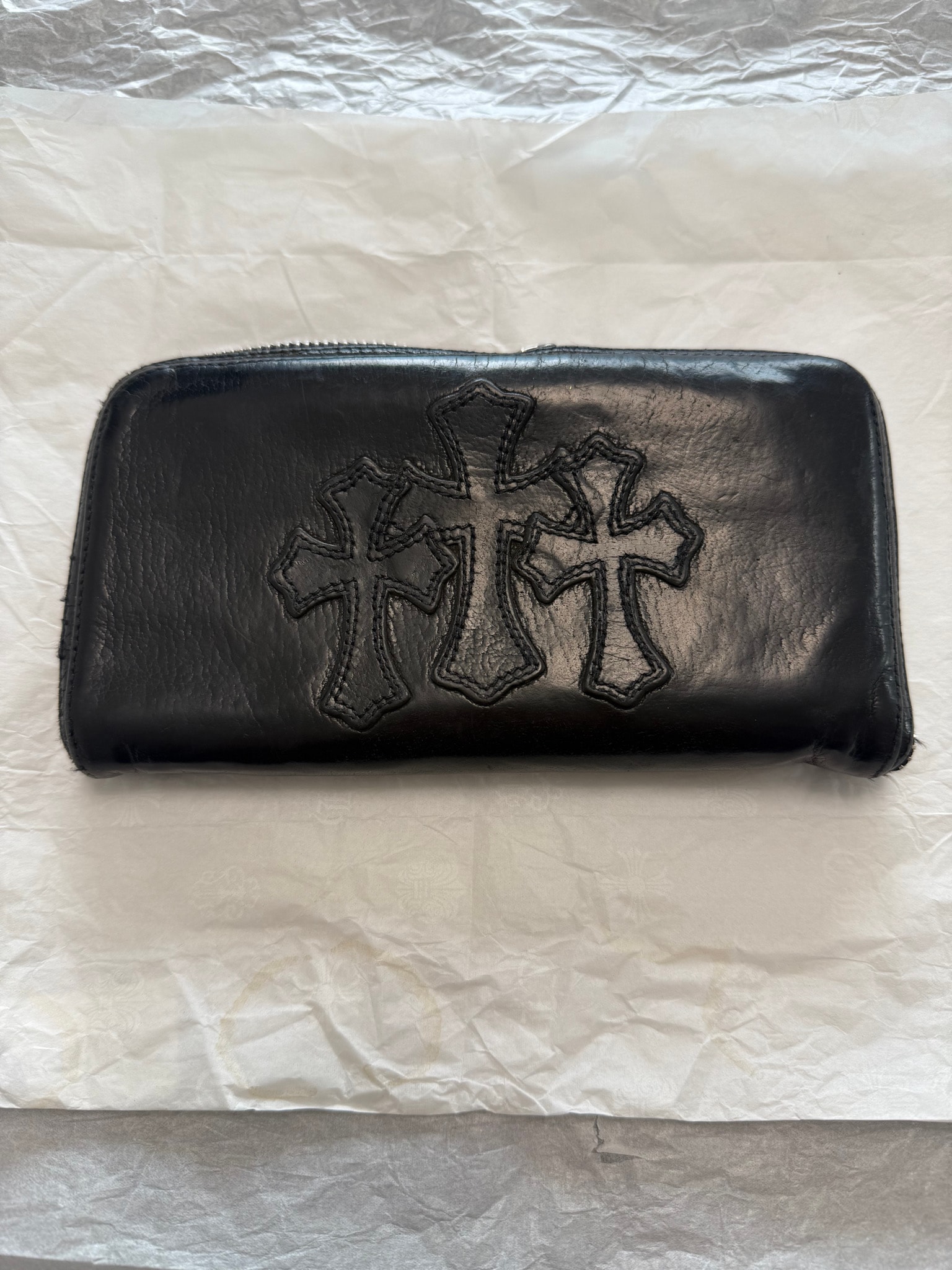 値下げ交渉可能 / 正規品!CHROME HEARTS クロムハーツ セメタリークロス ウォレット 財布