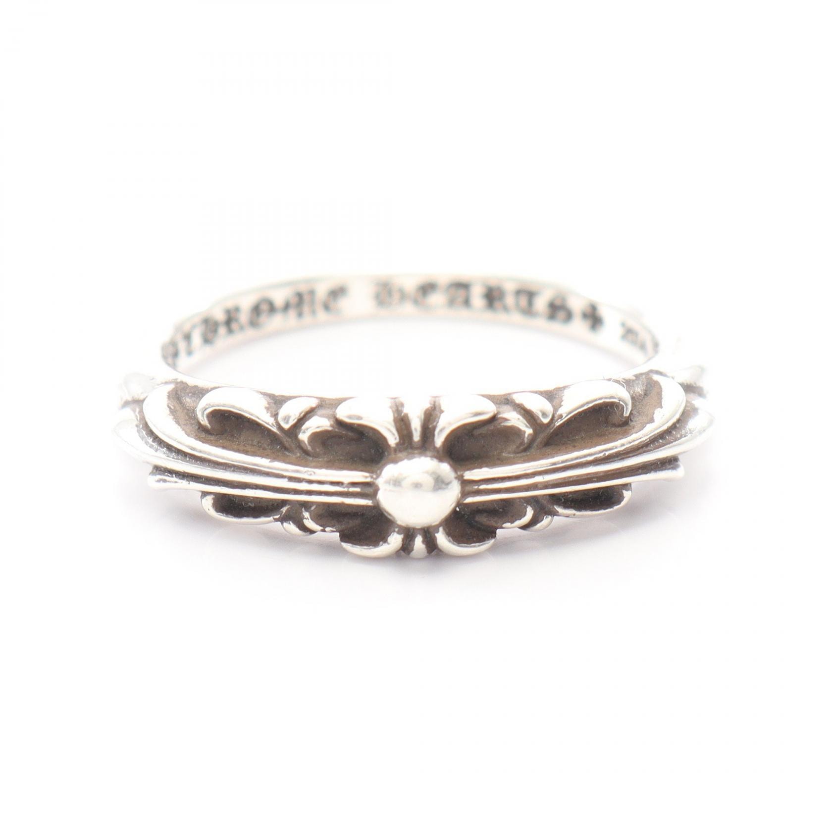 Chrome Hearts Baby Classic Ring W / Floral Cross "Silver"
