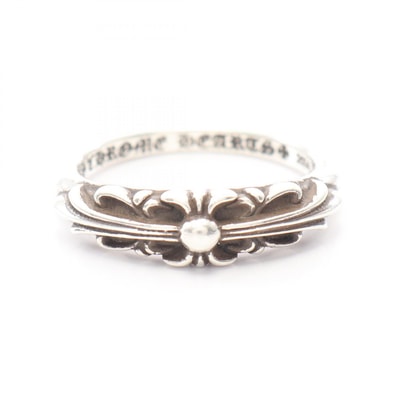 Chrome Hearts Baby Classic Ring W / Floral Cross "Silver"