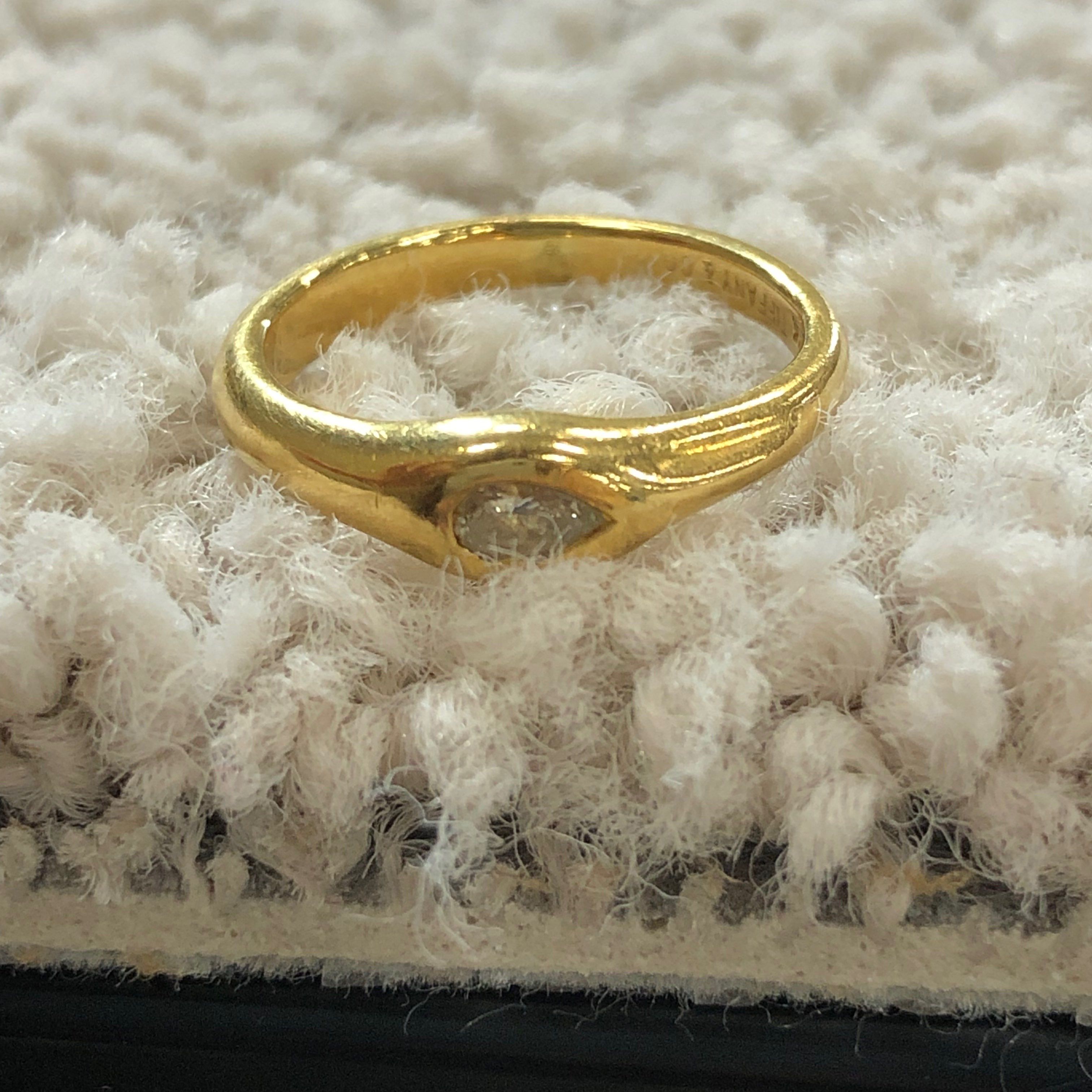 TIFFANY 18Kリング MD付 3.6g 7号