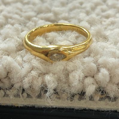 TIFFANY 18Kリング MD付 3.6g 7号