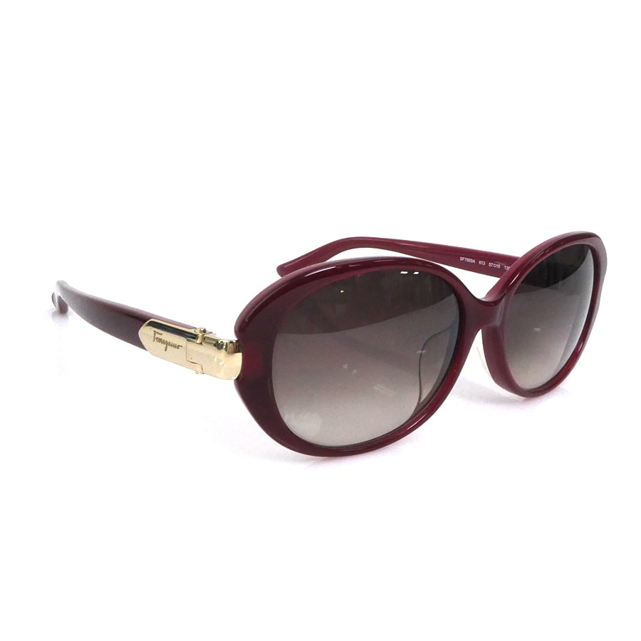サルヴァトーレフェラガモ Salvatore Ferragamo サングラス プラスチック レッド系 レディース【中古】 r10668a