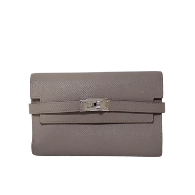 HERMES エルメス ケリー ウォレット ミディアム エトゥープ ベージュ レディース 三つ折り財布