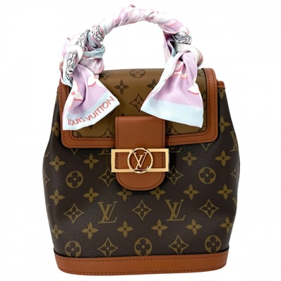 LOUIS VUITTON ルイヴィトン リュック モノグラムリバース ドーフィーヌ バックパック M45142 ブラウン 茶 ゴールド金具 レディース 美品【中古品】