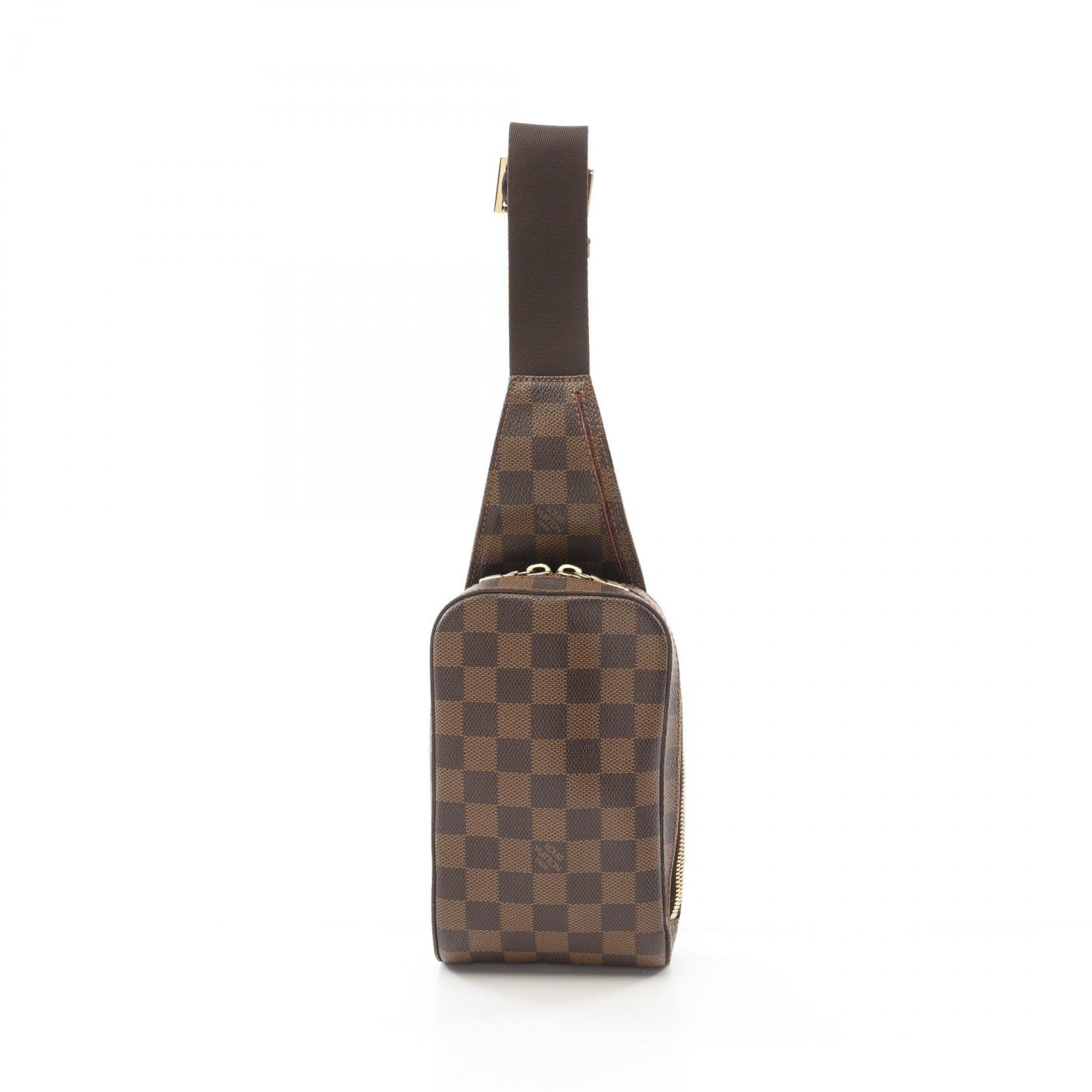 ルイ・ヴィトン LOUIS VUITTON ジェロニモス ダミエエベヌ ウエストバッグ ボディバッグ バッグ PVCコーティングキャンバス メンズ レディース ブラウン系 N51994 【中古】