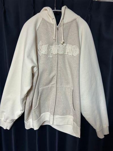 Supreme Gonz Applique Zip Up Hooded Sweatshirt "Natural"