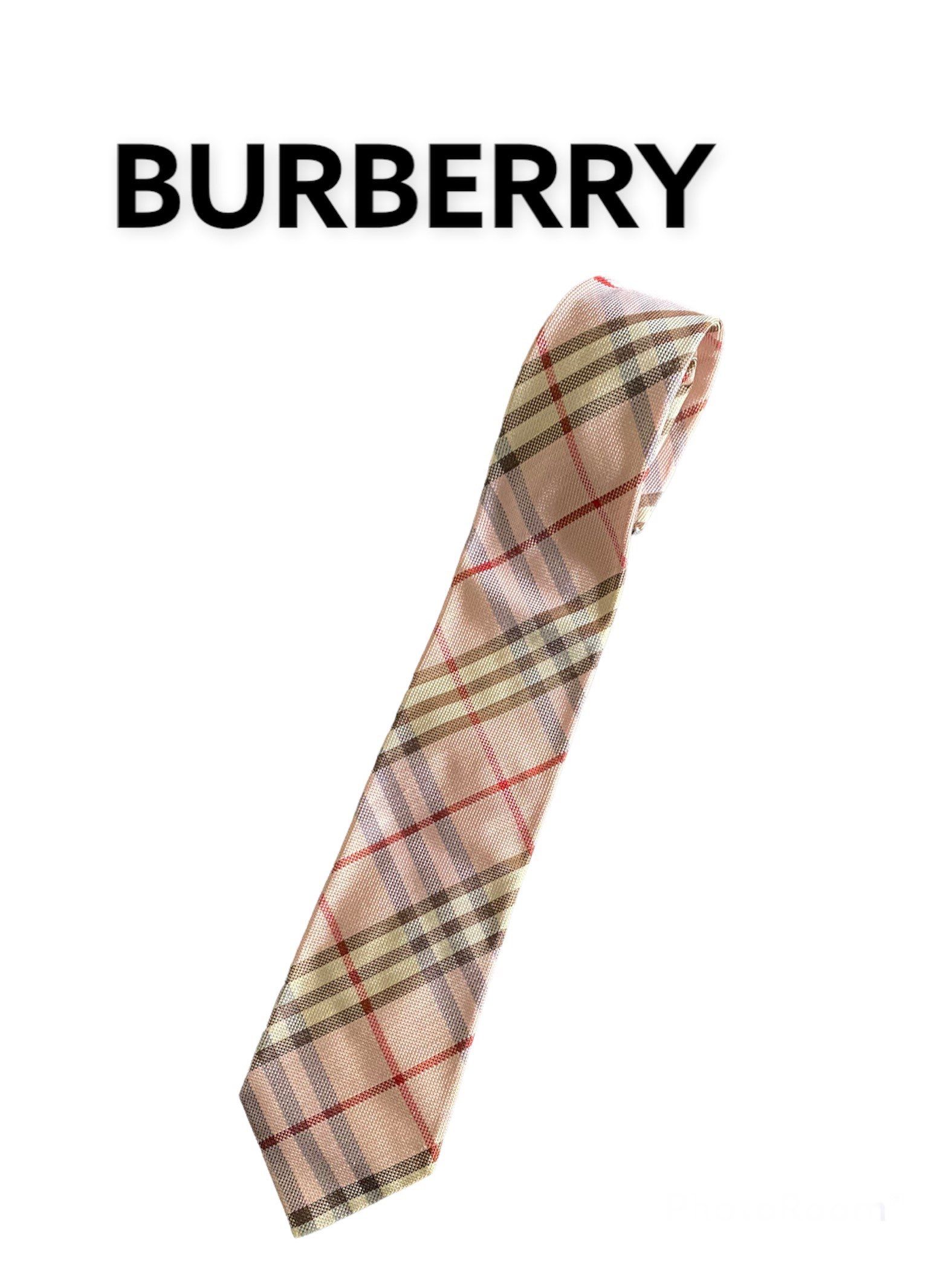 【美品】BURBERRY バーバリー ノバチェック ネクタイ シルク100%