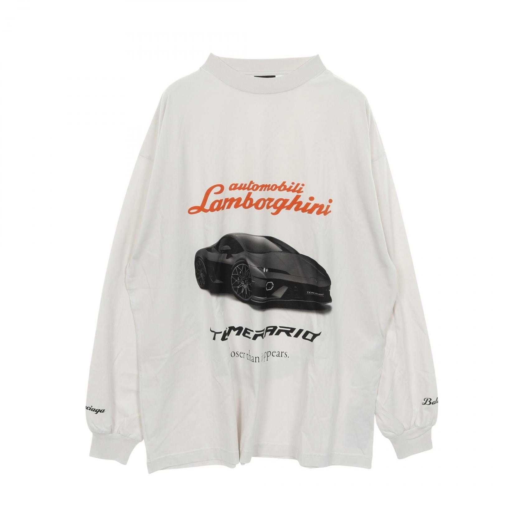 バレンシアガ BALENCIAGA BALENCIAGA × Automobili Lamborghini カットソー 衣料品 トップス コットン メンズ グレー系 / オレンジ系 / ブラック系 835839 【中古】