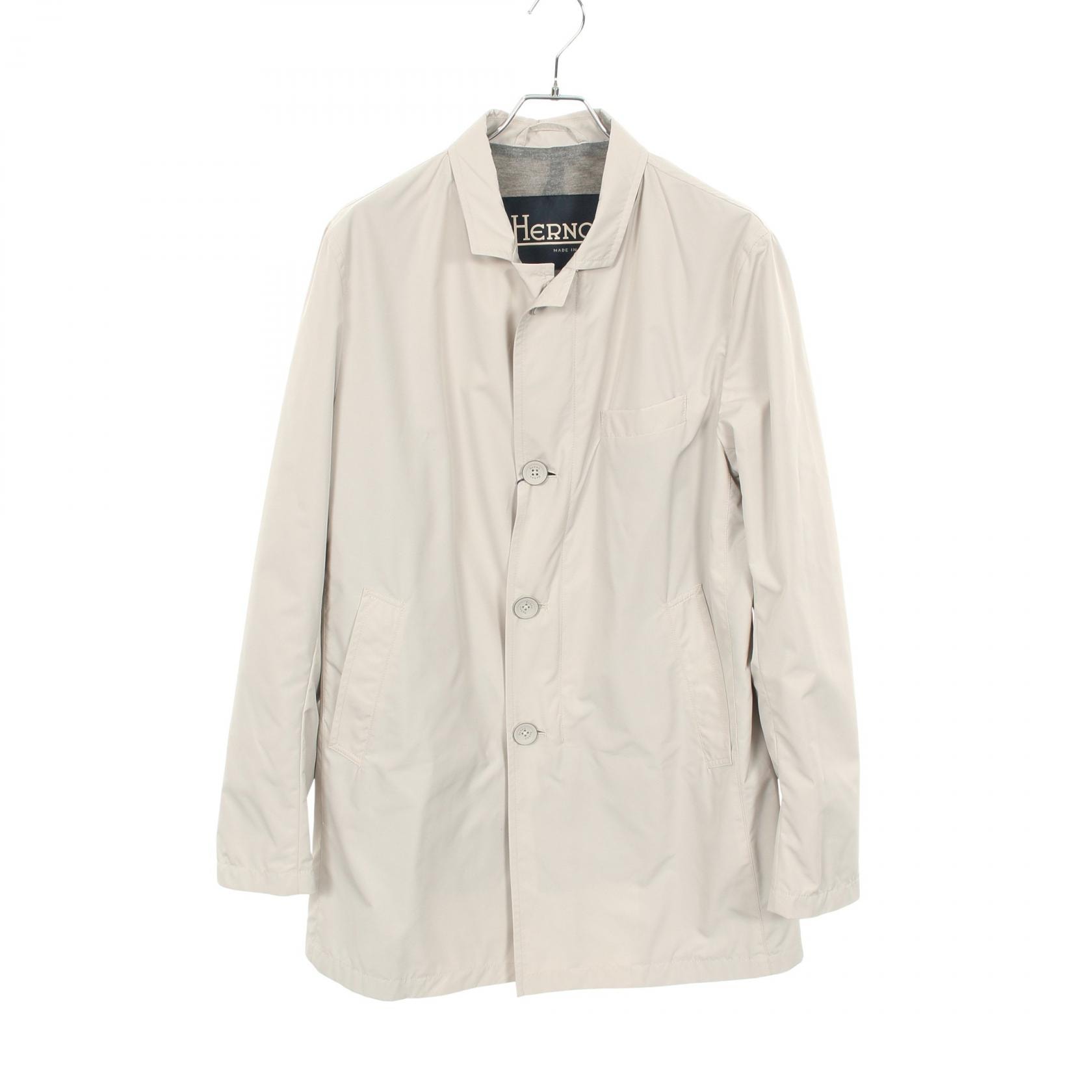 ヘルノ Herno ステンカラーコート 衣料品 アウター ポリエステル メンズ グレー系 【中古】