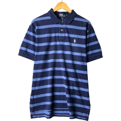 古着 ラルフローレン Ralph Lauren POLO by Ralph Lauren 半袖 ボーダー ポロシャツ メンズL相当/eaa566794