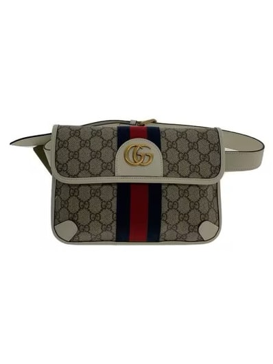 GUCCI Ophidia Belt Bag GG Supreme Canvas "Beige/Whiite"
