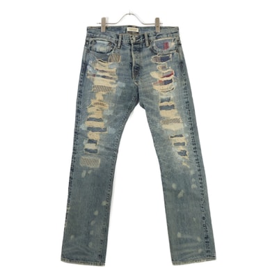 ロンハーマン 6120600081836 インディゴ KOKI ダメージ/リペア加工 デニムパンツ 30×33