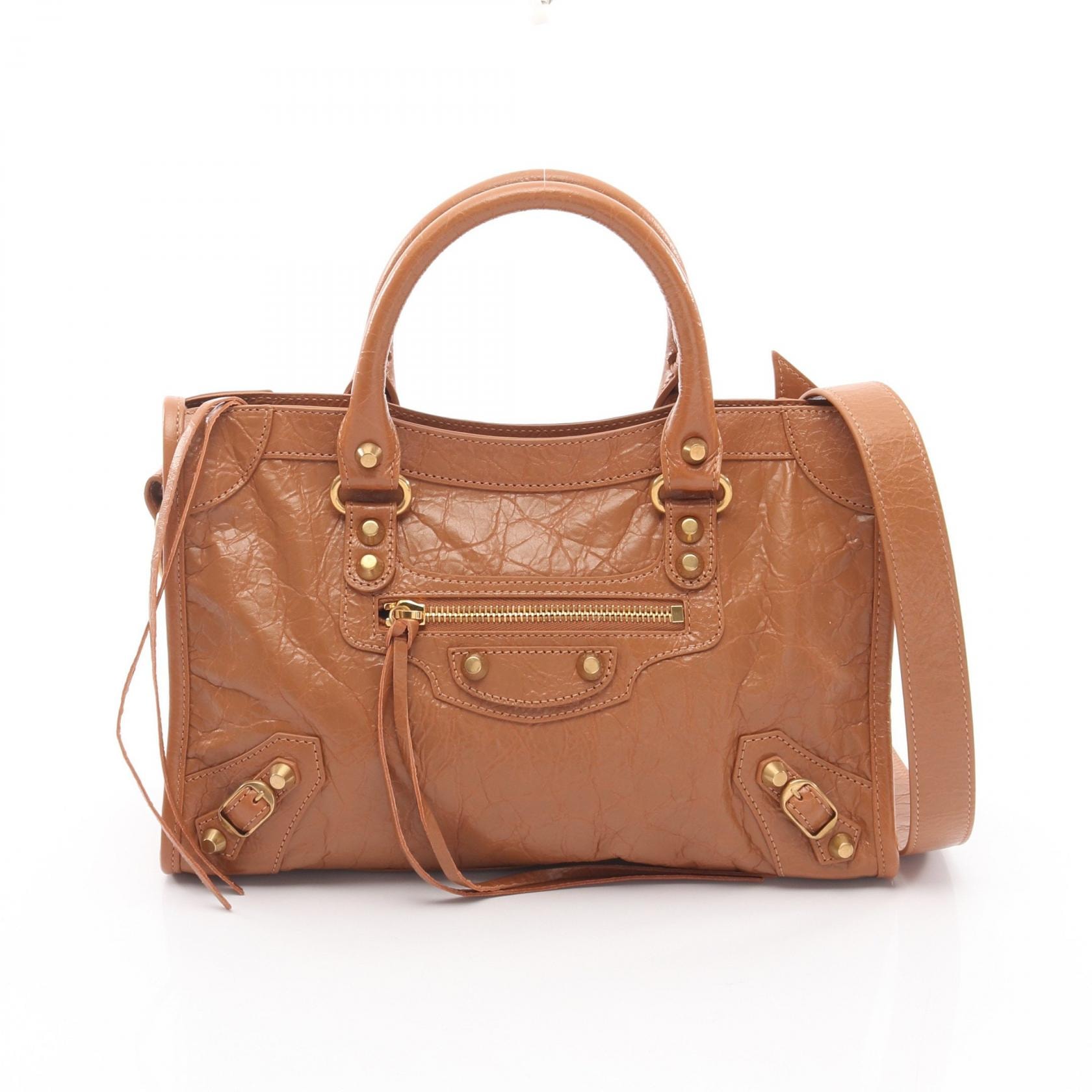 バレンシアガ BALENCIAGA Le City Small ル シティ スモール 2WAY ハンドバッグ バッグ レザー レディース ブラウン系 811442210F62630 【新品】