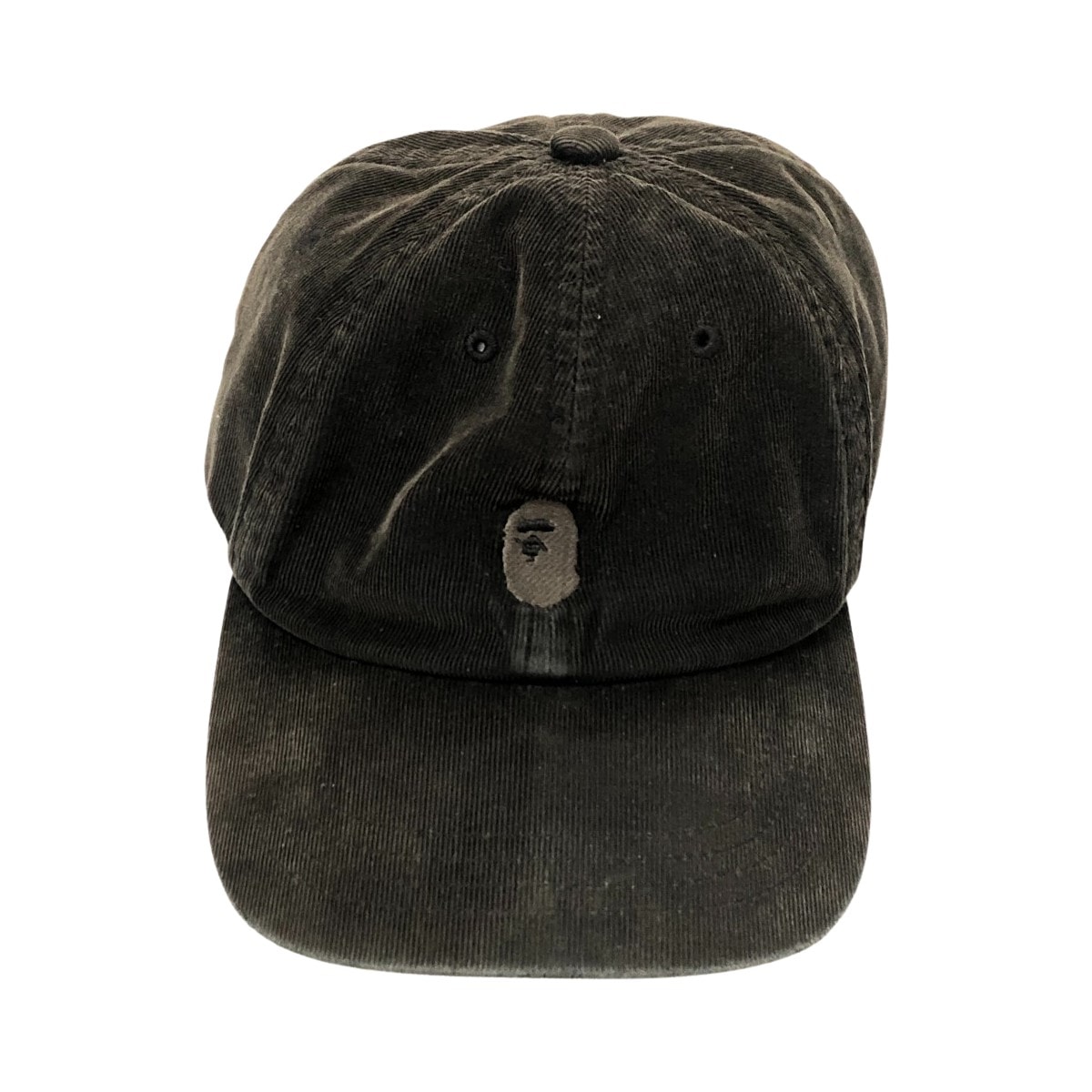 □□A BATHING APE アベイシングエイプ 帽子 コーデュロイキャップ SIZE F  オリーブ