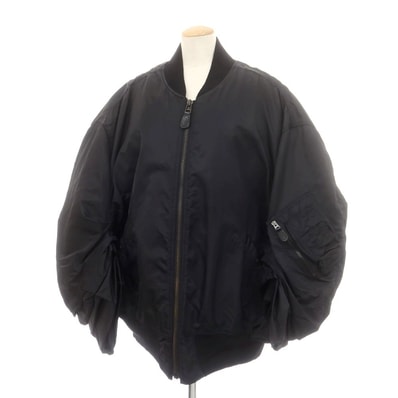 【中古】ジュンヤワタナベ JUNYA WATANABE 2024年秋冬 ナイロン MA-1 中綿ブルゾン ブラック【サイズS】【レディース】