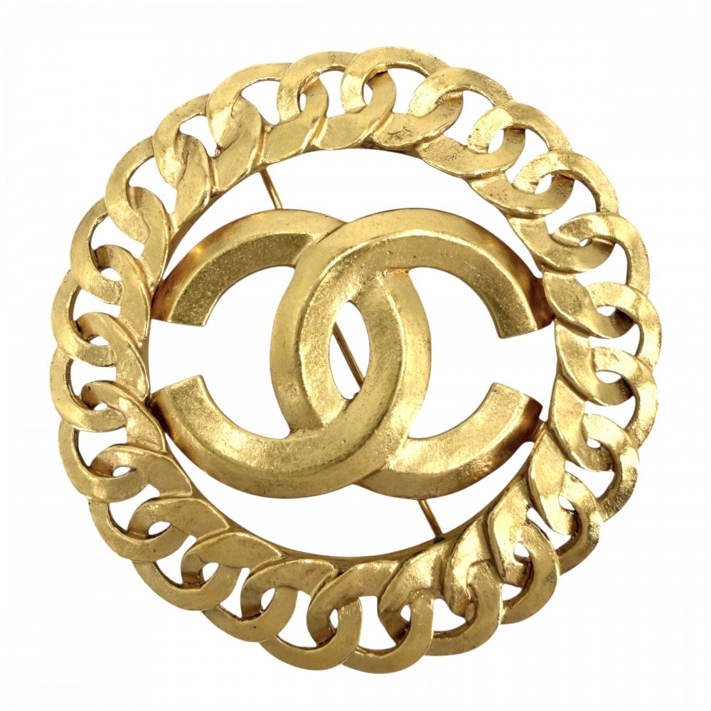CHANEL シャネル ブローチ ココマーク アクセサリー ヴィンテージ ラウンド GP    96P ゴールド レディース 約21.3g 1996年【中古品】
